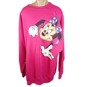 Vintage 90s RARE Disney Design Minnie Mouse Sweatshirt PlusSize 4XL Kidcore READ